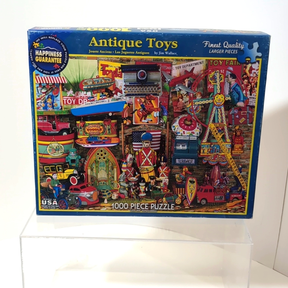 Large piece antique toy puzzle 1,000 pieces made in the USA never been opened Wh